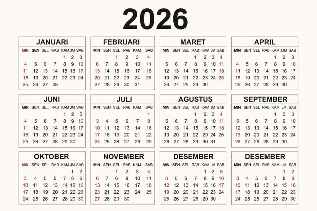 kalender 2026