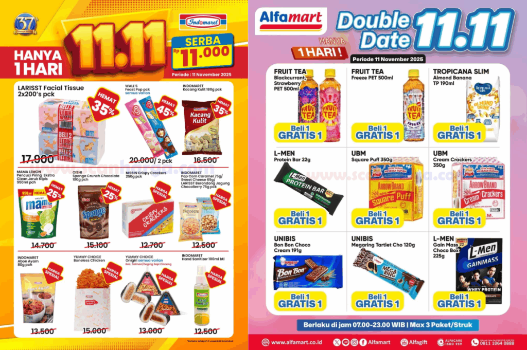promo indomaret alfamart 11.11
