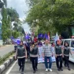 Polwan Turut Kawal Aksi Buruh di Garut