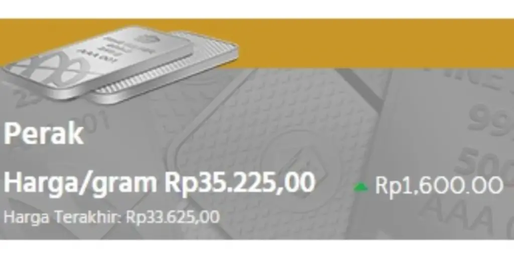 harga perak antam hari ini