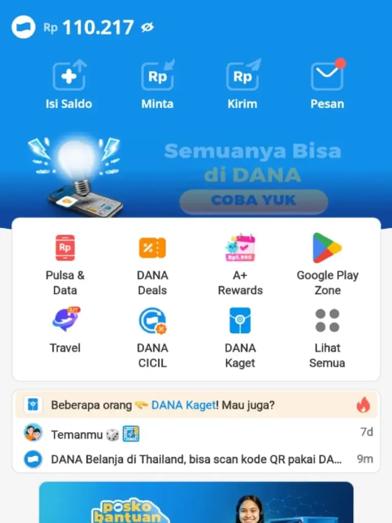 klaim saldo dana gratis
