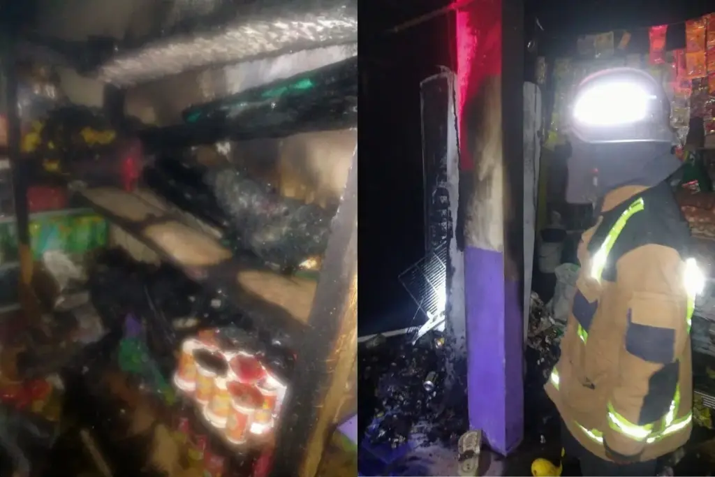 Etalase Toko Di Pangatikan Garut Terbakar, Kerugian Capai Rp10 Juta. (Ist)