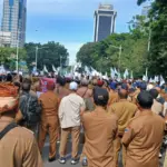 Massa dari Desa protes PMK 81 tahun 2025 di Jakarta (istimewa)