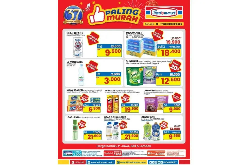 Jangan Lewatkan! Indomaret Banjir Promo Hari Ini, Rabu 17 Desember 2025. (IG: Indomaret)