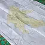 Peta tanah Blok 11 Desa Cipareuan, Cibiuk, rencananya lahan itu untuk perumahan. (Pepen Apendi/Radar Garut)