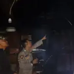 Rumah Semi Permanen di Samarang Garut Terbakar, Polsek Amankan TKP. (ist)