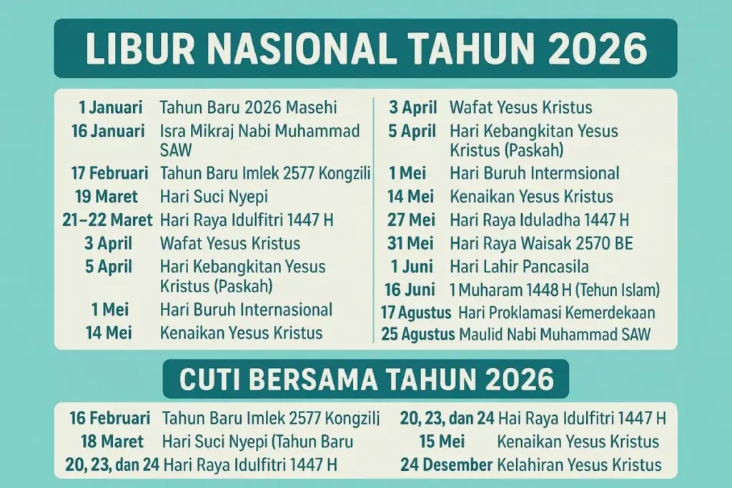 Libur Tahun Baru Sampai Tanggal Berapa? Simak Daftar Tanggal Merah Bulan Januari liburan tahun baru sampai tanggal berapa