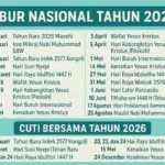 liburan tahun baru sampai tanggal berapa