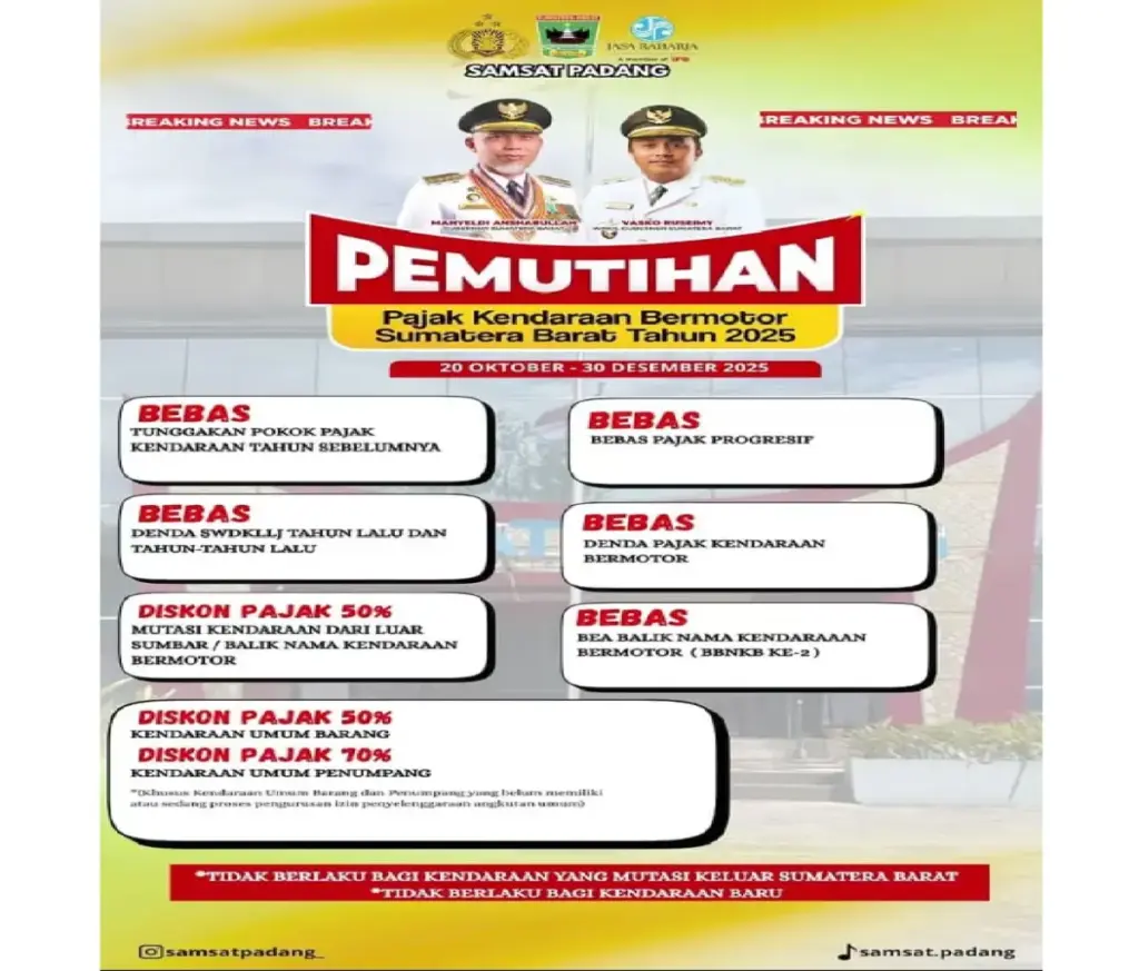 Pemutihan Pajak Kendaraan Bebas Denda dan Tunggakan, Berikut Daftar Provinsi yang Masih Berlaku pemutihan pajak kendraan