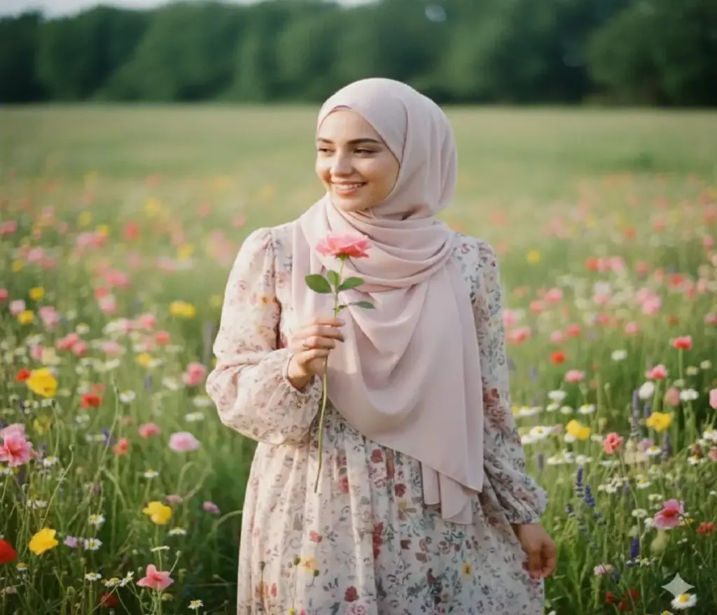 Terungkap! Ini Prompt Gemini AI Wanita Berhijab yang Anggun di Taman: Aesthetic Parah prompt gemini ai wanita berhijab