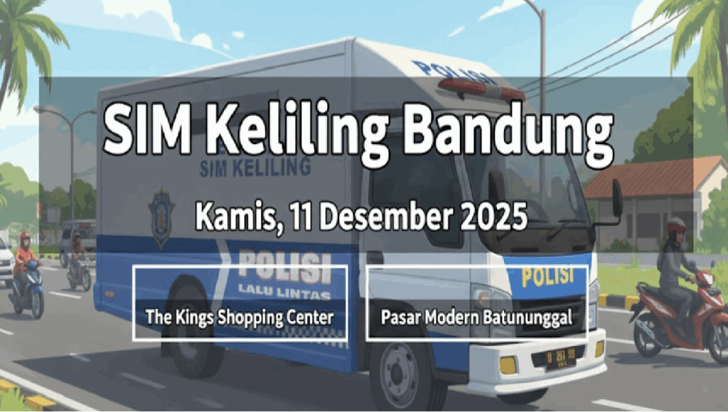 Jadwal SIM Keliling Bandung Hari Ini, Kamis 11 Desember 2025, Beserta Dua Hari ke Depan sim keliling bandung