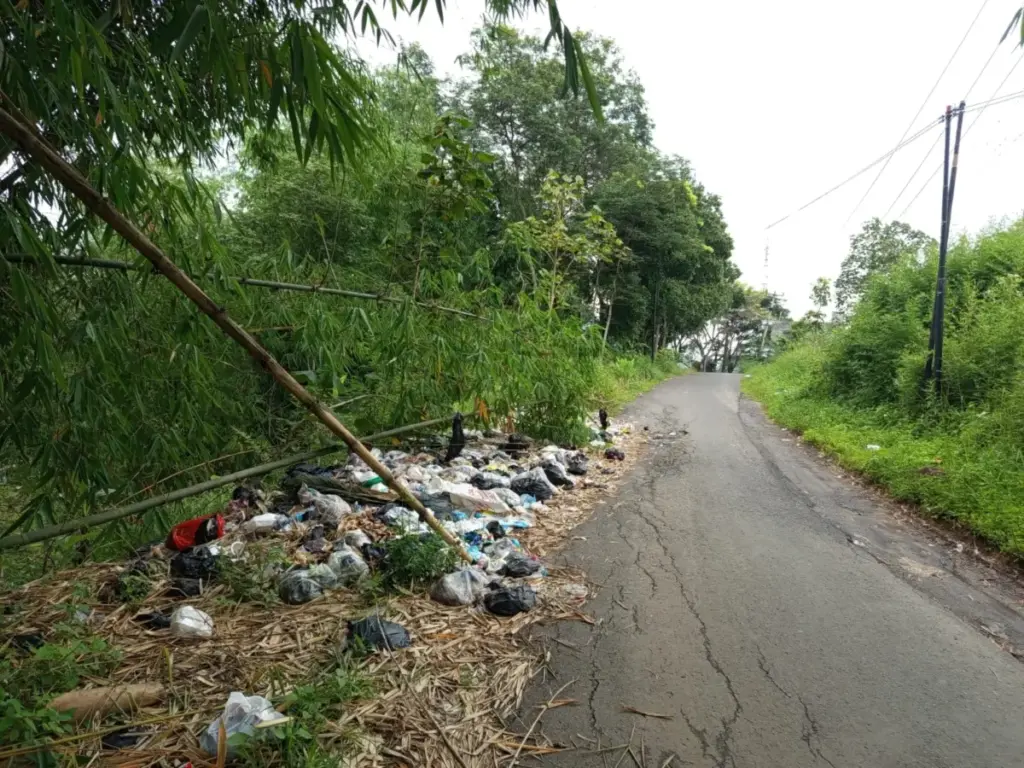 Sampah Berserakan Jalan Palalangon, Warga Keluhkan Gangguan Kenyamanan PEPEN APENDI/RADAR GARUT