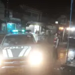 Polisi saat tiba di Pasar Wanaraja.(Istimewa)