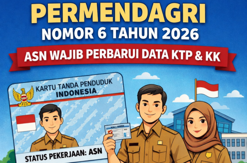 Permendagri Nomor 6 Tahun 2026: Perubahan Besar Status PNS dan PPPK Menjadi ASN di Dokumen Kependudukan (Istimewa)
