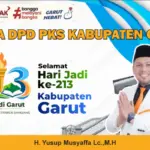 Ketua DPD PKS Kabupaten Garut Mengucapkan Hari Jadi ke-213 Kabupaten Garut 17 Februari 2026