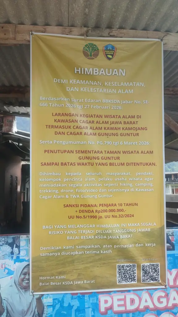 BBKSDA Jabar Tutup Sementara Pendakian Gunung Guntur, Pendaki Luar Kota Tetap Nekat Naik (Rizka/Radar Garut)