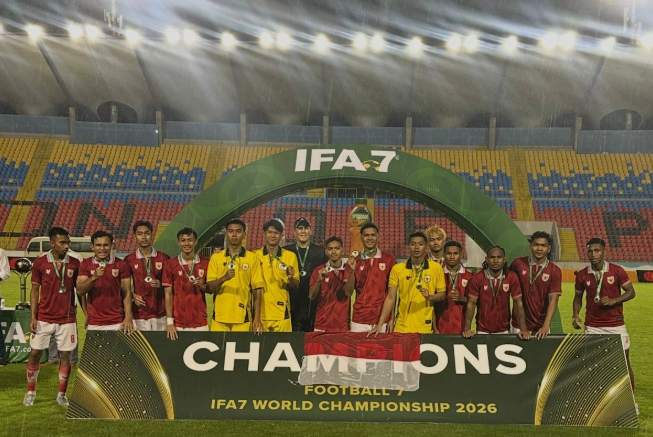 Timnas FA7 Indonesia Persembahkan Medali Perak Piala Dunia sebagai Kado Hari Lahir Pancasila (Disways)