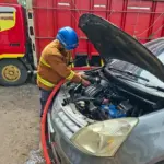 Sebuah Mobil Hangus Terbakar di Jalan Malangbong - Tasik, Kabupaten Garut. (Istimewa)