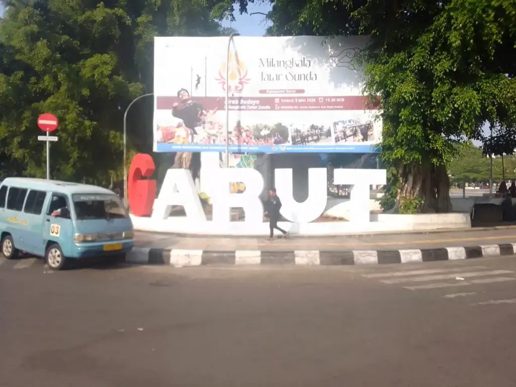 Bukan Hilang, Ikon Tulisan GARUT Dipindahkan ke Depan Rutan Tulisan Icon nama GARUT yang baru. (Ale/Radar Garut)