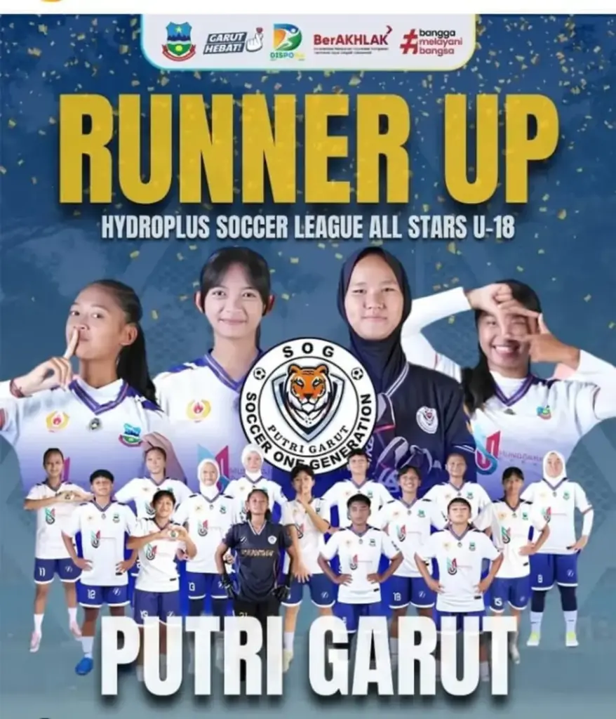 Sepak Bola Putri U-18 Garut Jadi Runner-up Hydroplus Soccer League All Star Tim Sepakbola Putri Garut jadi Runner Up Hydroplus Soccer All Star 2026. (Istimewa)