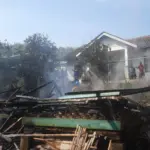 Rumah Panggung Hangus Terbakar di Desa Majasari, Kecamatan Cibiuk, Garut. (Istimewa)