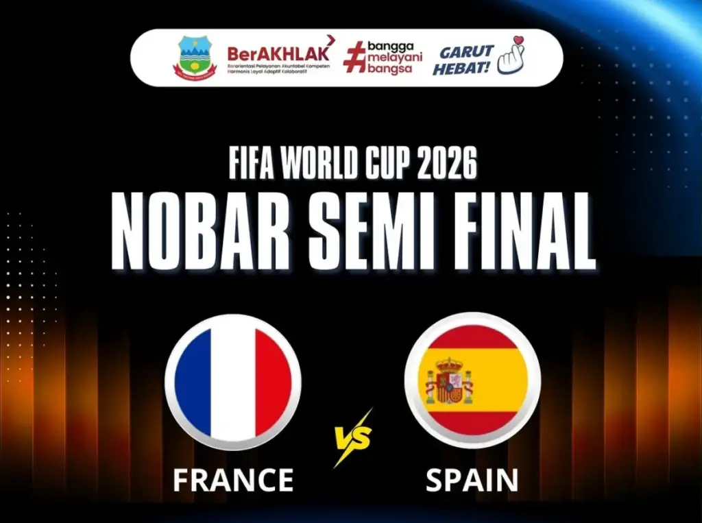 Pemkab Garut Ajak Masyarakat Nobar Semifinal FIFA World Cup 2026 Prancis vs Spanyol (Istimewa)