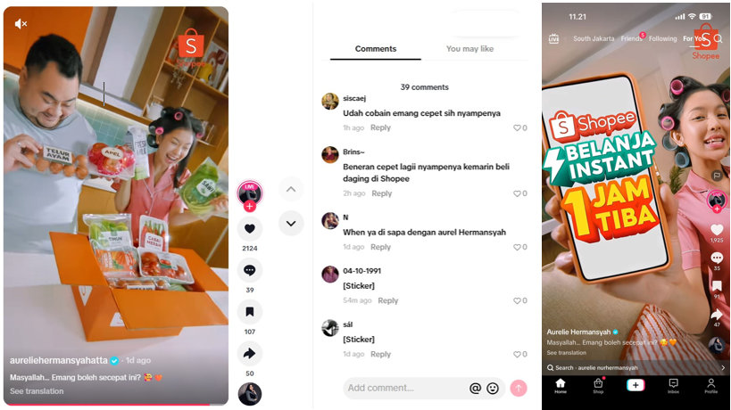 Atta dan Aurel Bagikan Keseruan Shopee Belanja Instant 1 Jam Tiba, Warganet Ikut Antusias istimewa