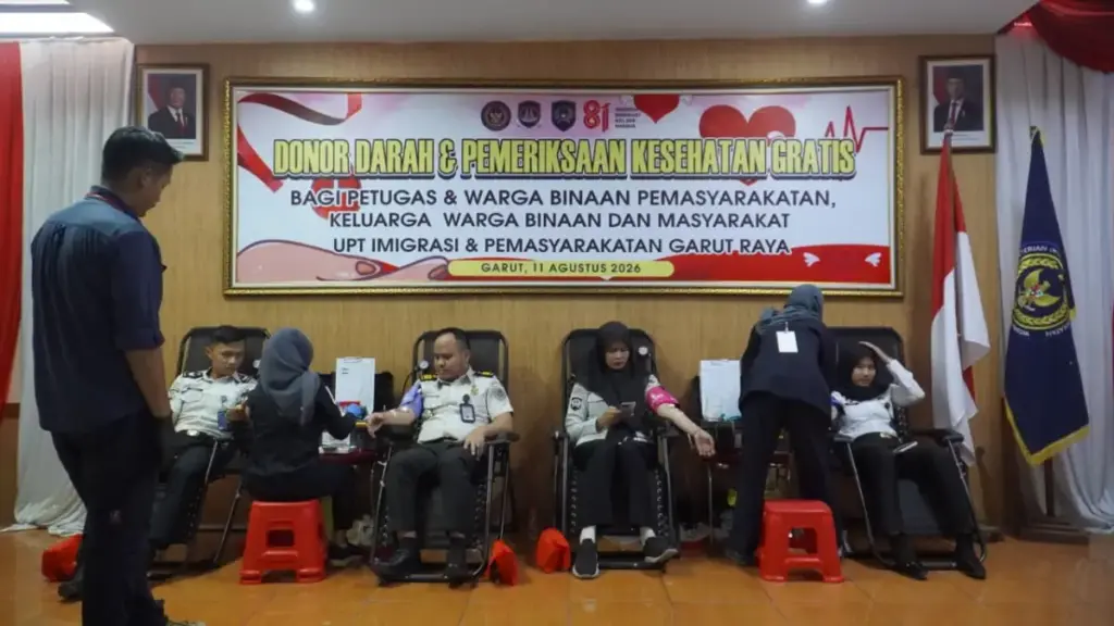 Donor Darah HUT RI, UPT Imigrasi-Pemasyarakatan Garut Kumpulkan Puluhan Labu istimewa