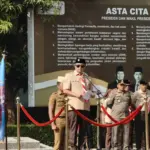 Bupati Kabupaten Garut, Abdusy Syakur Amin, saat pimpin Apel Gabungan. (istimewa)