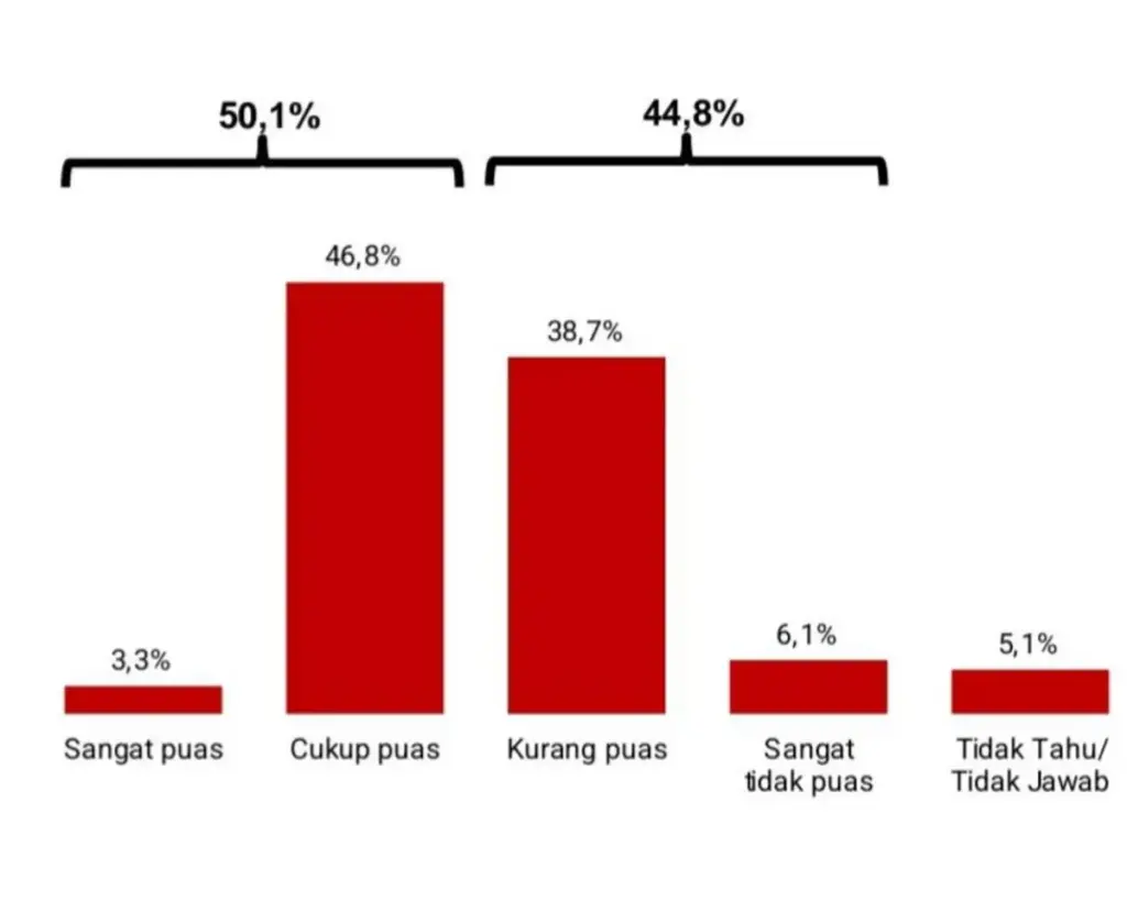 Kinerja Prabowo Gibran Dinilai Buruk, Lebih Dari Setengah Masyarakat Indonesia Tak Puas (Istimewa)