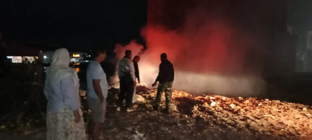 Limbah kulit di wilayah Copong Garut hangus terbakar beberapa waktu lalu. (Istimewa)