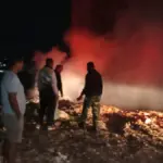 Limbah kulit di wilayah Copong Garut hangus terbakar beberapa waktu lalu. (Istimewa)