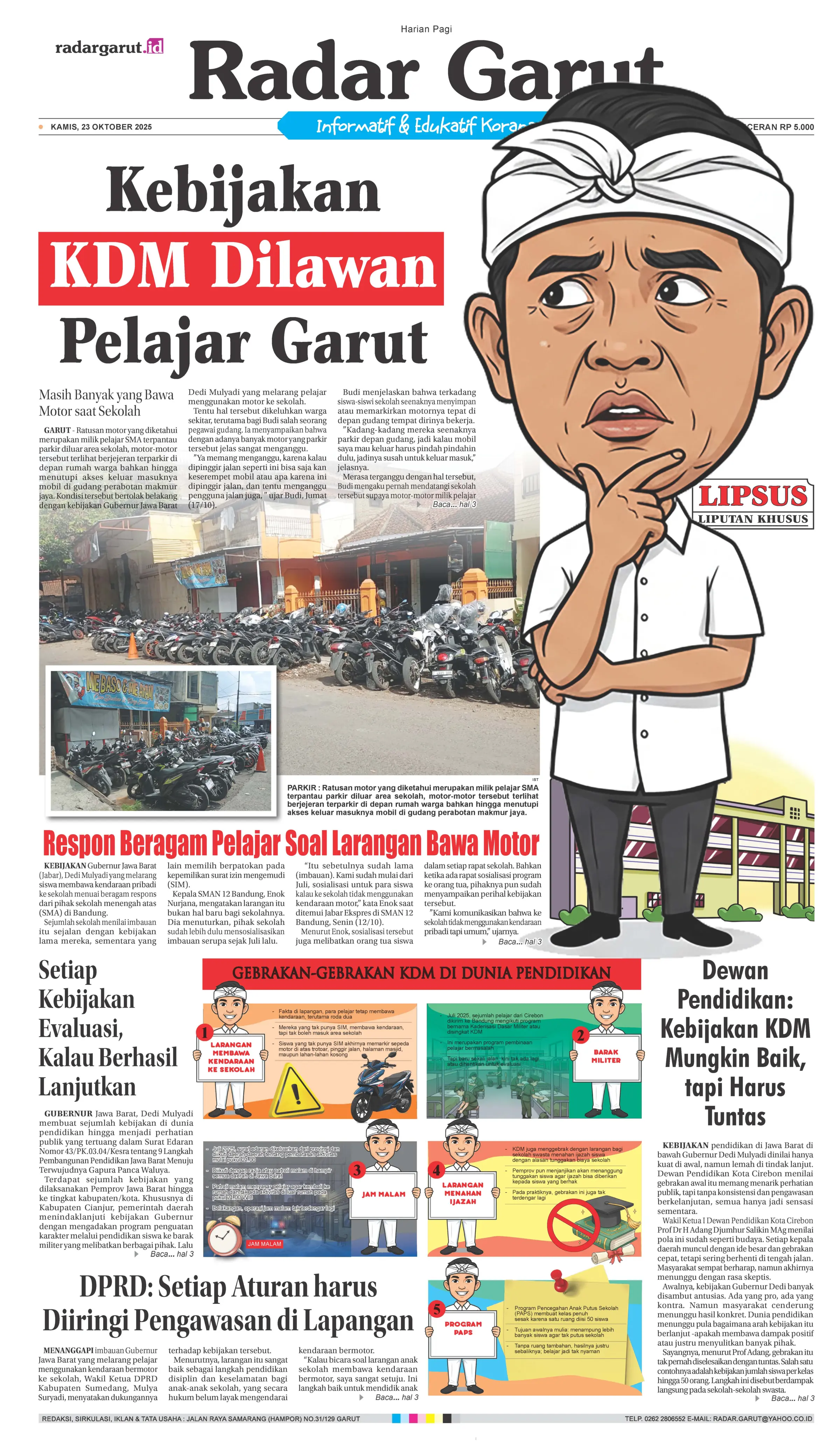KAMIS, 23 OKTOBER HAL 1 LIPSUS