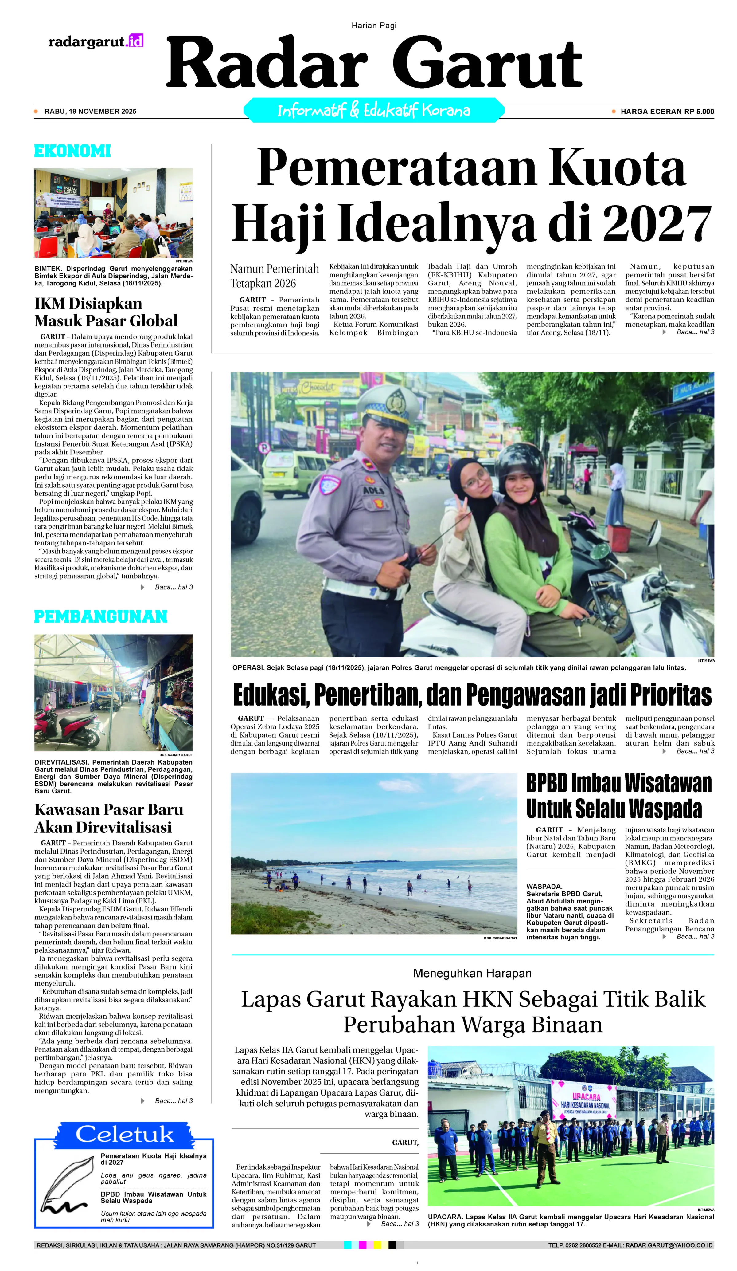 RABU, 19 NOVEMBER 1 HL