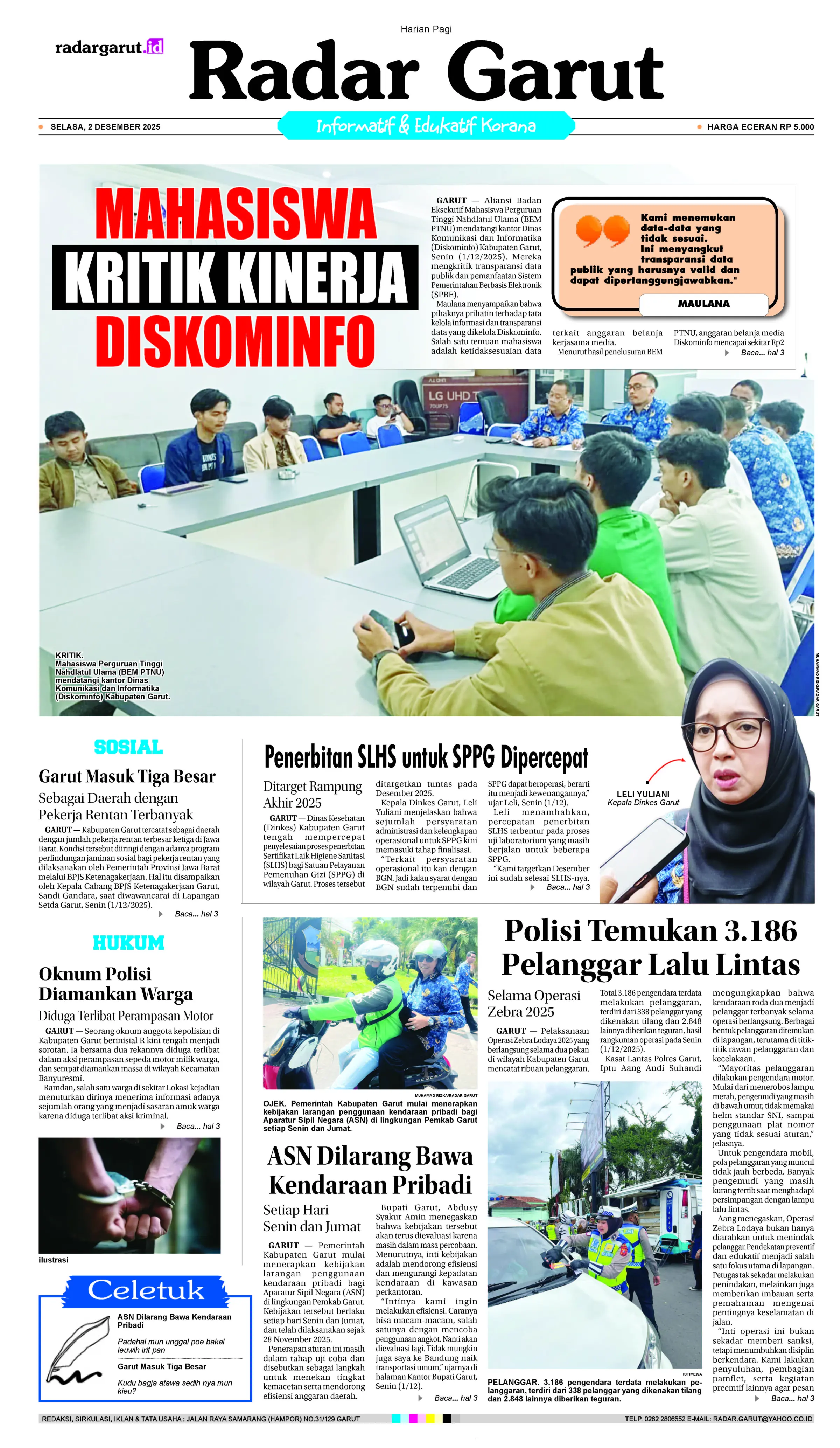 SELASA, 2 DESEMBER 1 HL