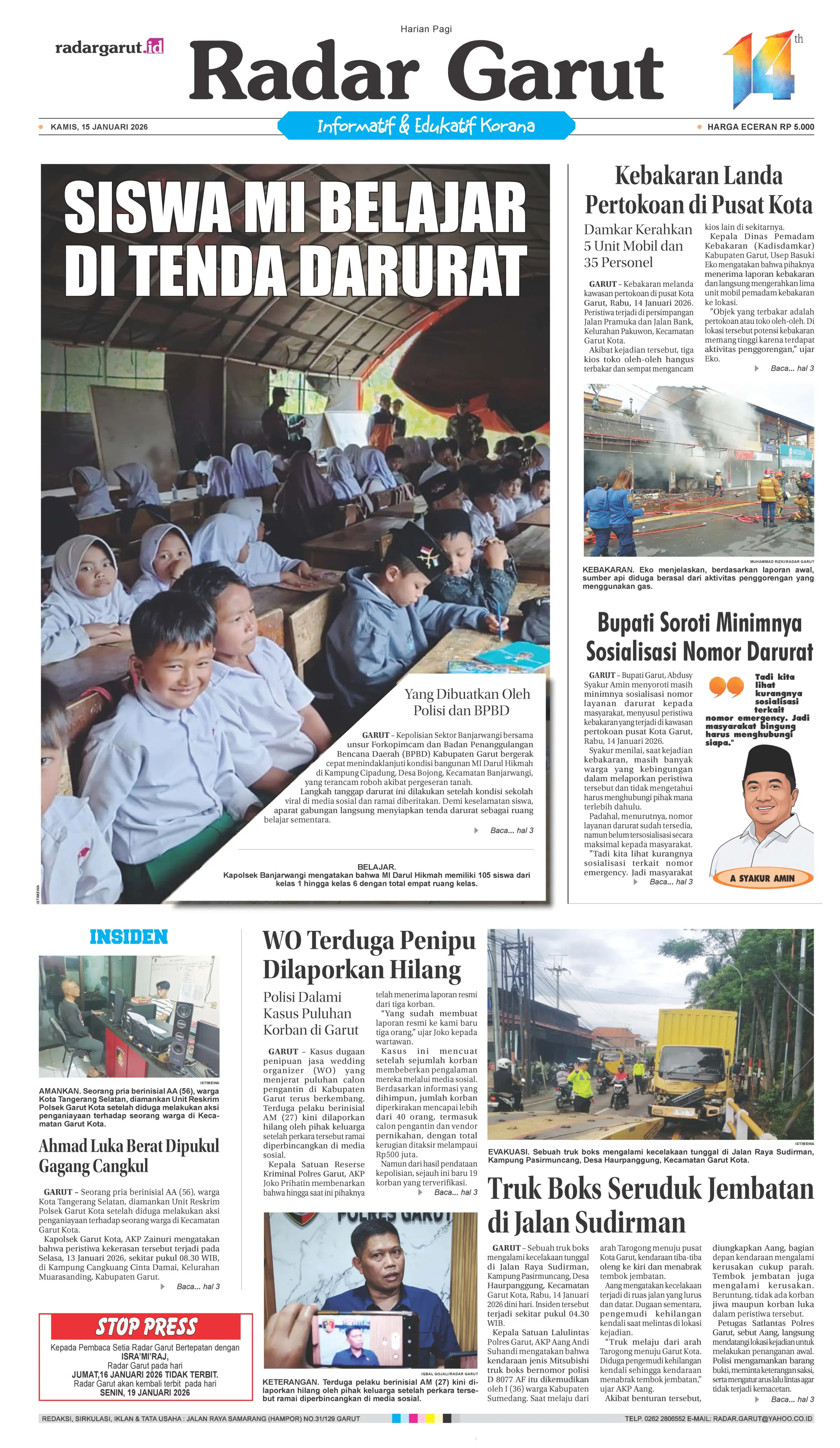 KAMIS, 15 JANUARI 1 HL