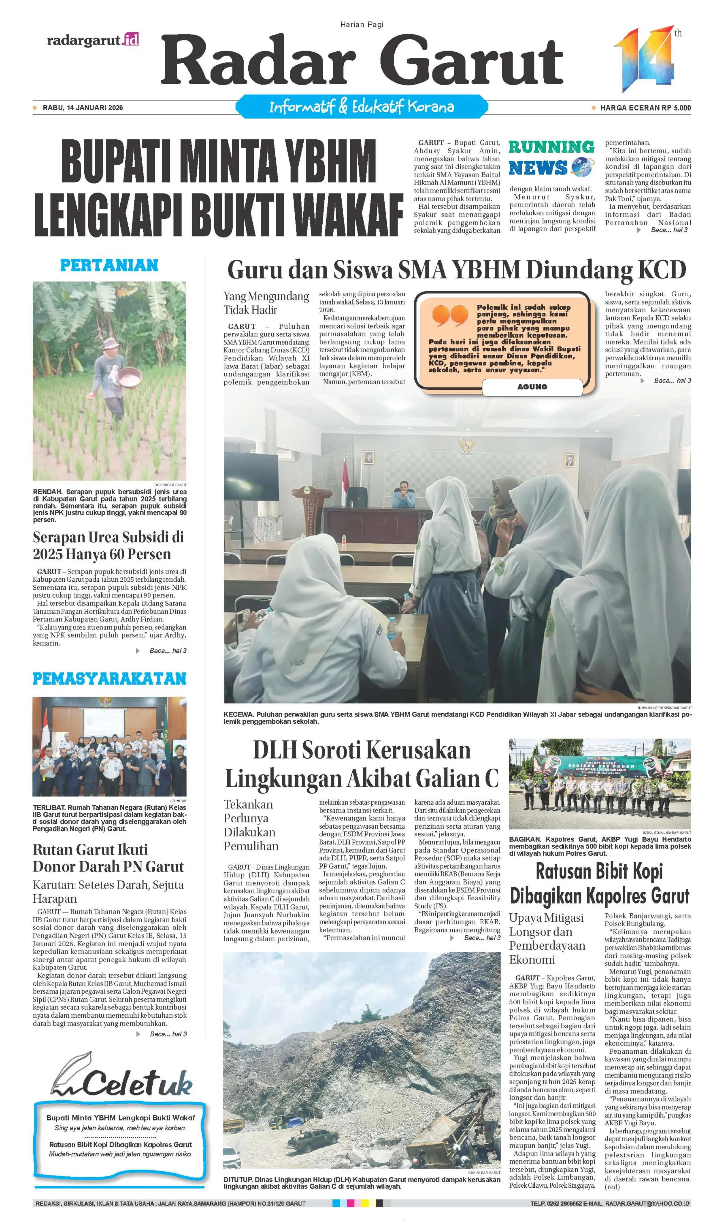 RABU, 14 JANUARI 1 HL