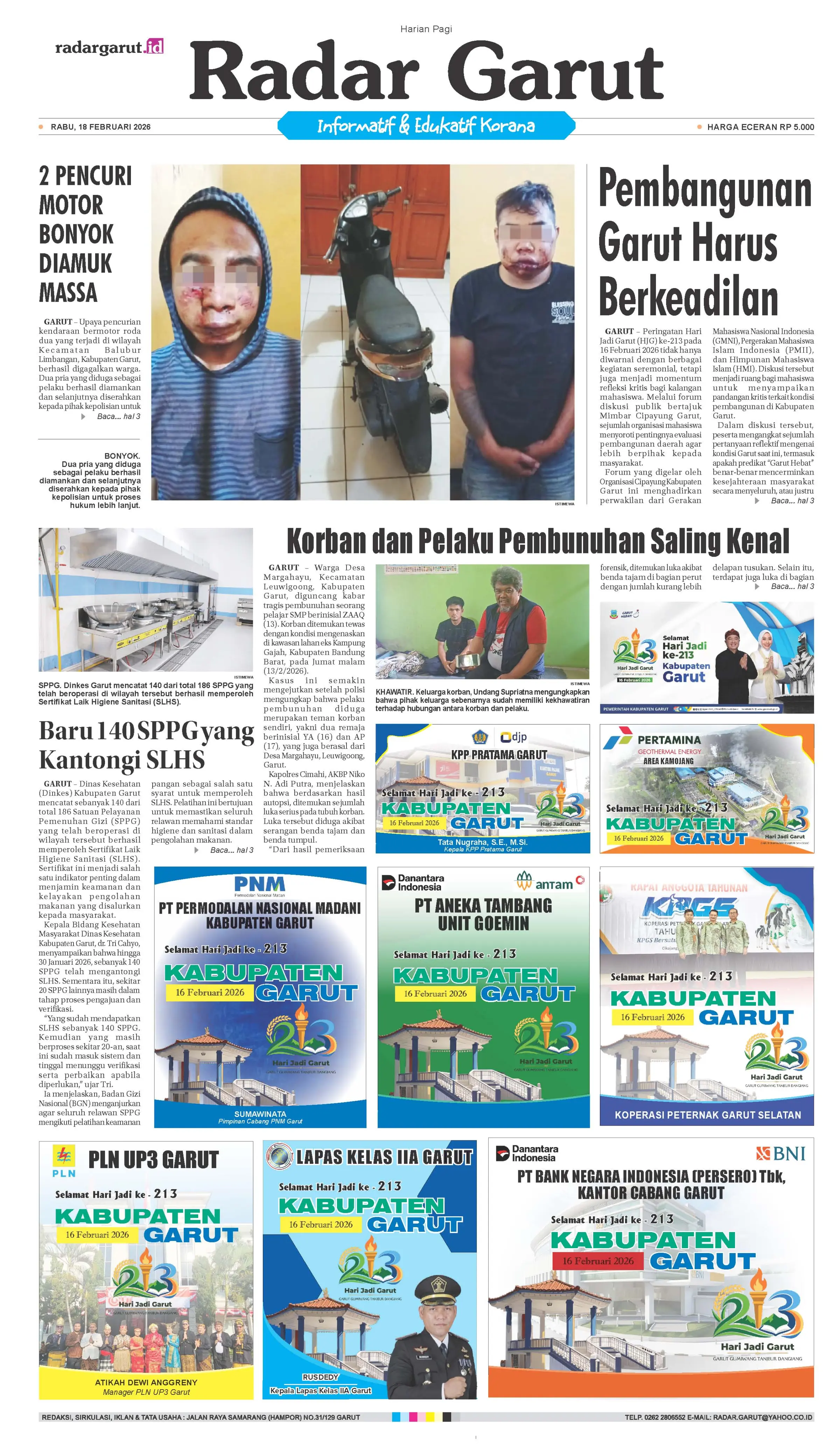 RABU, 18 FEBRUARI 1 HL OK