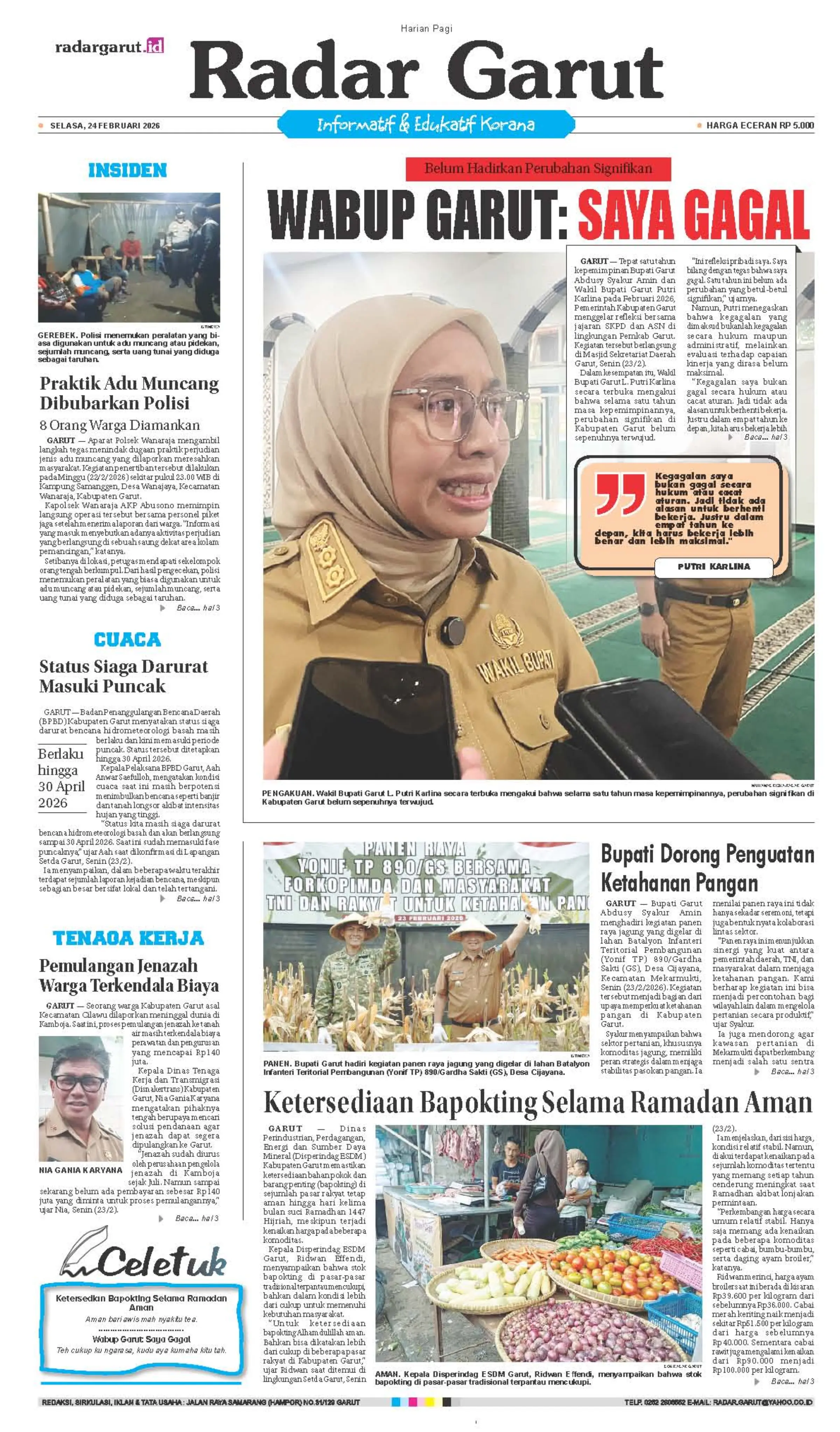 SELASA, 24 FEBRUARI 1 HL